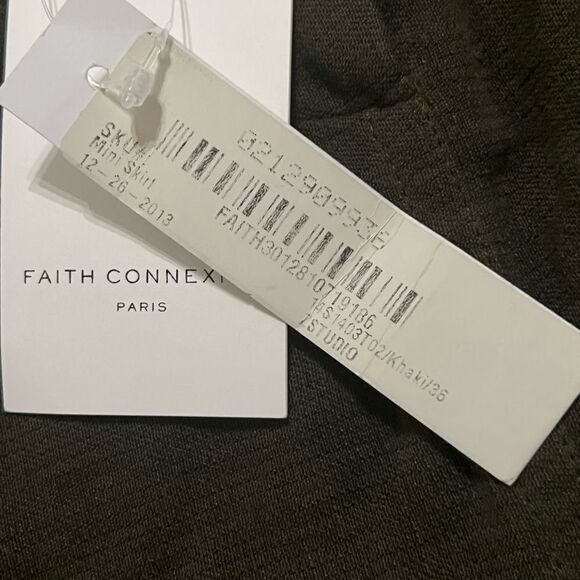 Faith Connexion Paris Linen Blend Skirt‎ Size 4 Army Green - Picture 10 of 13